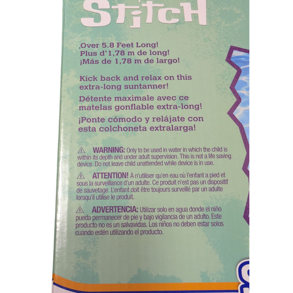 Disney Stitch Swimways Suntanner Pool Float Summer Fun Brand New Spin master - Picture 7 of 9